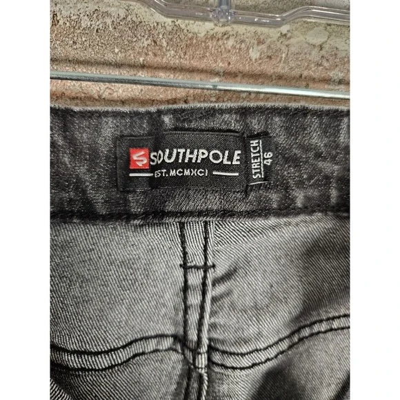 Southpole Jeans Men's Black Stretch Denim Skater Jeans‎ 46x32